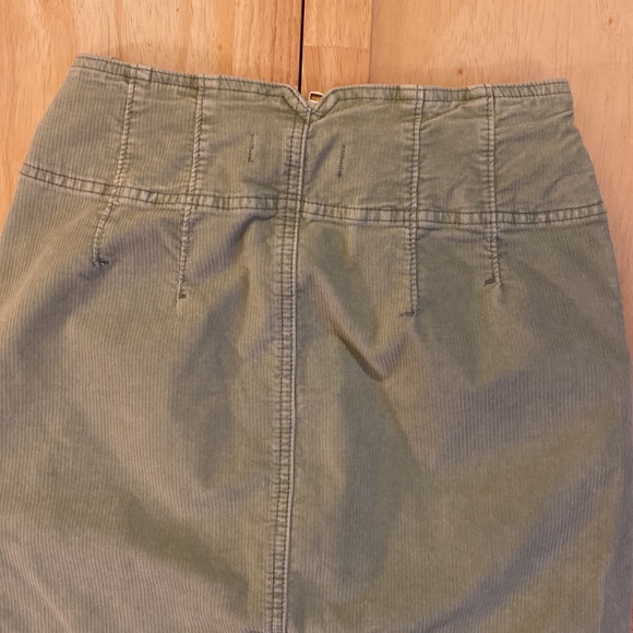Free People We The Free I Want It All Light Green Corduroy Midi Skirt SZ26 - Picture 7 of 12